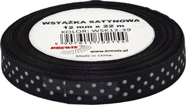 Σατέν Κορδέλα Brewis Με Πουά 12mm x 22m, Χρώμα 39