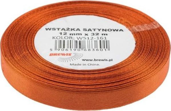Σατέν Κορδέλα Brewis 12mm x 32m, Χρώμα 161, Διακοσμητική Κορδέλα Υψηλής Ποιότητας