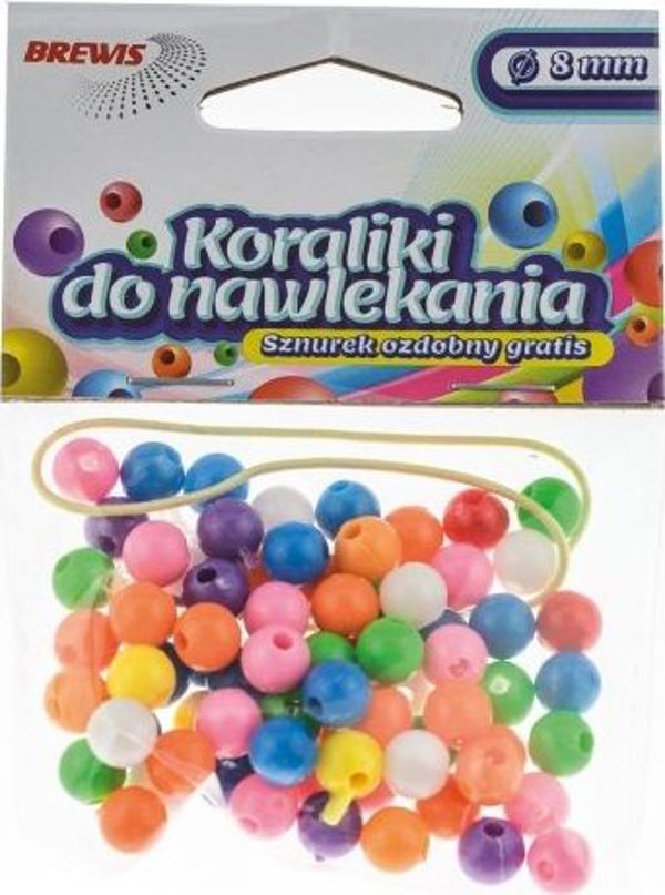 Brewis Χάντρες για Κολιέ 8mm, Σετ Πολύχρωμες (Mix), Κωδικός K8-10