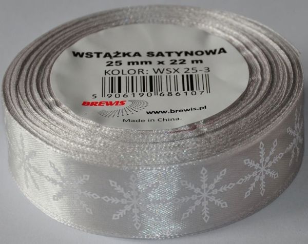 BREWIS Σατέν κορδέλα BREWIS Χριστούγεννα 25mm x 22m χρώμα 3 Brewis