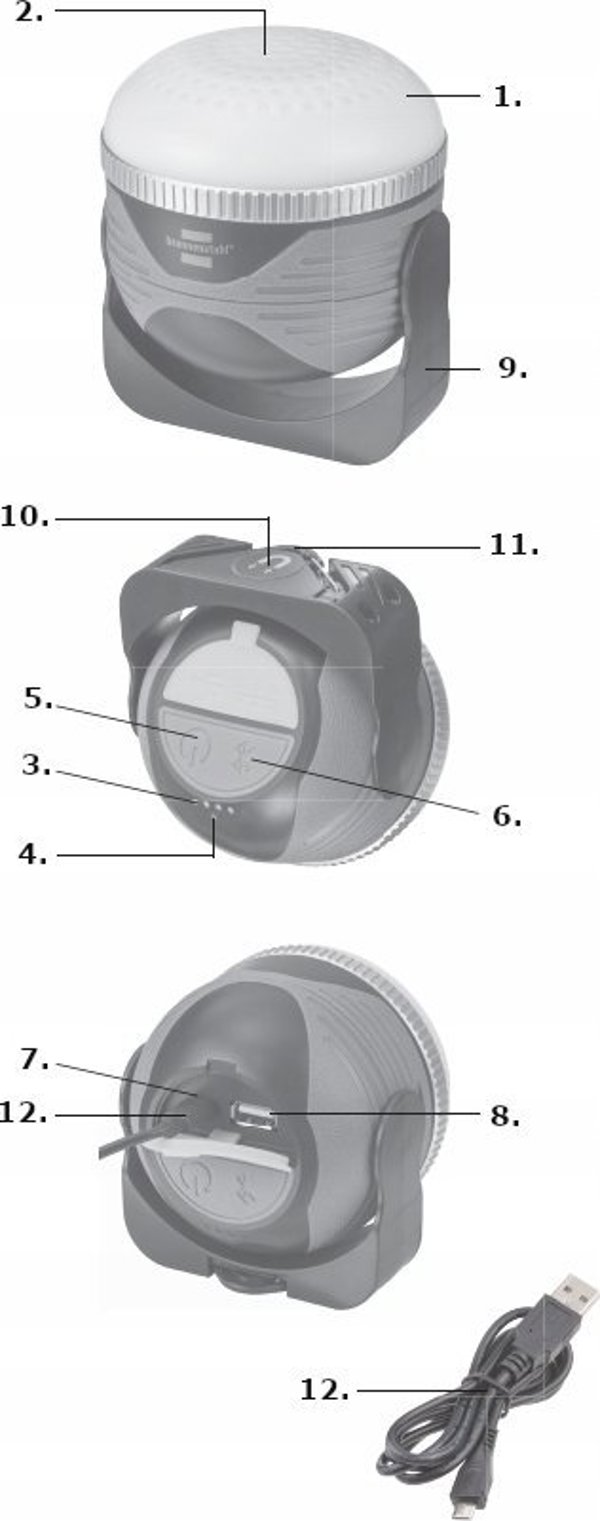 Brennenstuhl MOBILE LED RECHARG OUTDOOR L.OLI 310AB