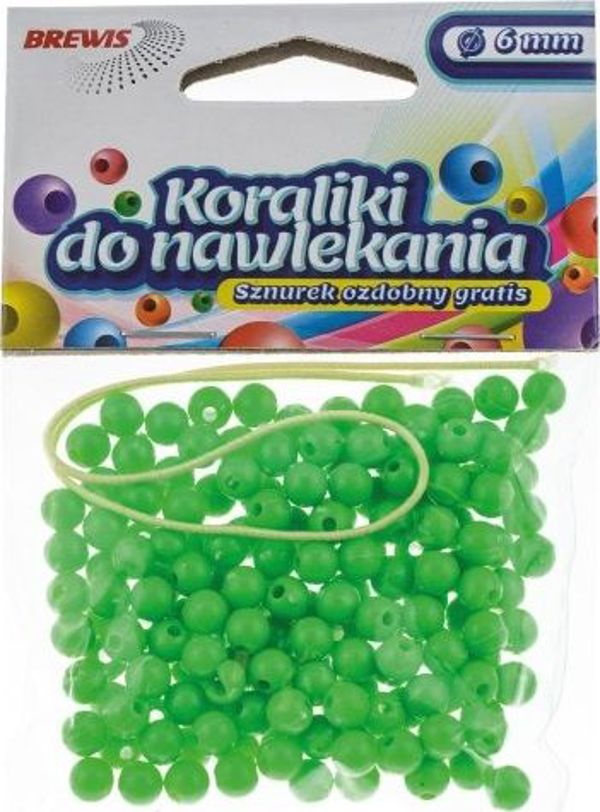 Brewis Χάντρες Για Κολιέ 6mm K6-8, Πράσινες, 1 Τεμάχιο