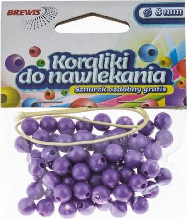 BREWIS Χάντρες για Κολιέ K8-6, 8mm, Μωβ