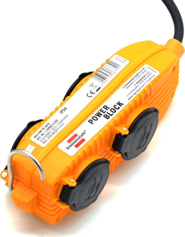 Πολύπριζο Brennenstuhl Powerblock IP54 για κατασκευαστική χρήση 10m 4x230V/16A H07RN-F 3G1,5 1169604010