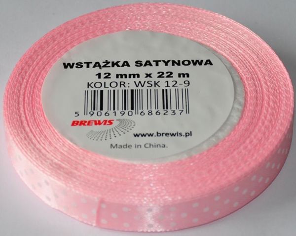 BREWIS BREWIS σατέν κορδέλα με πουά 12mm/22m χρώμα 9 Brewis