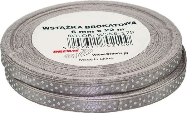 Brewis Σατέν Κορδέλα Με Πουά 6mm, WSK6-179, Διακοσμητική Κορδέλα Υφαντουργίας