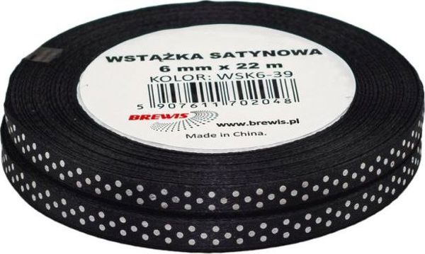 Brewis Σατέν Κορδέλα με Πουά, 6mm, WSK6-39, Πολύχρωμη