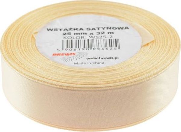 Σατέν Κορδέλα Brewis 25mm/32mm, Χρώμα Εκρού