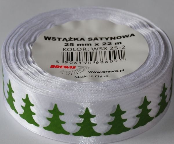 BREWIS BREWIS Χριστουγεννιάτικη σατέν κορδέλα 25mm x 22m χρώμα 2 Brewis 8131156 5906190686091