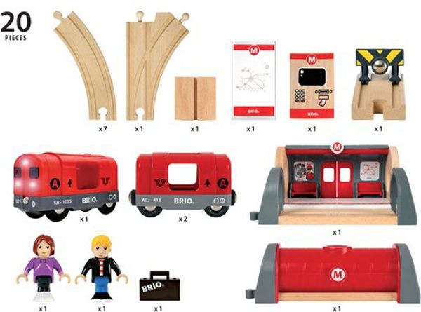 Σετ Σιδηροδρόμου Brio Metro (33513) 1000936 7312350335132