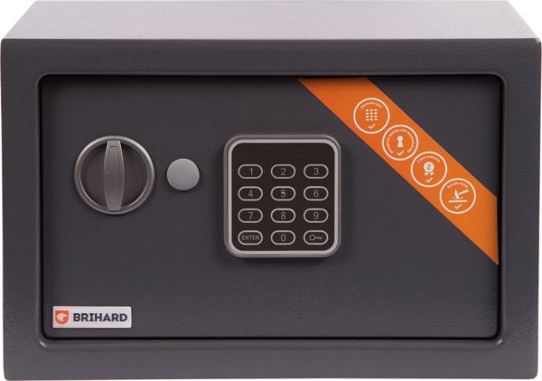 Brihard Sejf elektroniczny Pilkas szary (7665754)