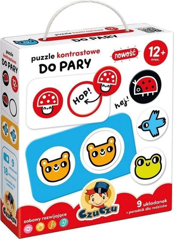 Bright Junior Media CzuCzu Παζλ Αντίθεσης Ζευγάρια, Εκπαιδευτικό Παιχνίδι 18 Τεμαχίων για Παιδιά