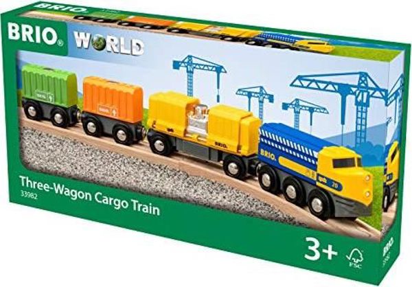 Brio Freight Train - Σετ Τρένο Εμπορευμάτων με 3 Βαγόνια 63398200