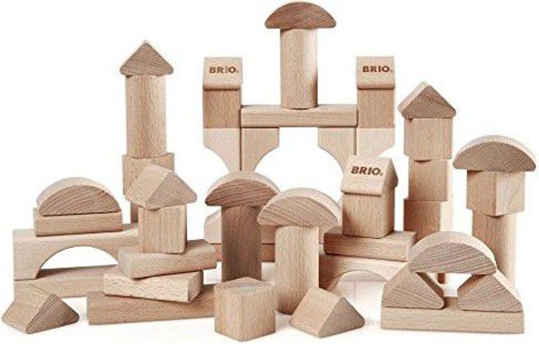 Brio Σετ Τουβλακιών Φυσικού Ξύλου (30113)