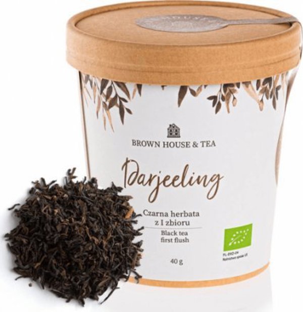Brown House & Tea Νταρτζιλίνγκ - ινδικό βιολογικό μαύρο τσάι από την πρώτη συγκομιδή, 40 γρ