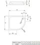 Ημι-κυκλική γωνιακή ντουζιέρα Radaway Sirios E 90 cm x 80 cm (SBE8917-1L)