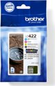 Brother Brother LC422VALDR αυθεντικό μελάνι 4 τεμ. Κανονική απόδοση Μαύρο, Κυανό, Μωβ, Κίτρινο