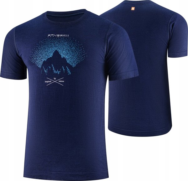 Brubeck SS1265M Ανδρικό μπλουζάκι με κοντό μανίκι OUTDOOR WOOL PRO σκούρο μπλε M - ΒΟΥΝΑ 12