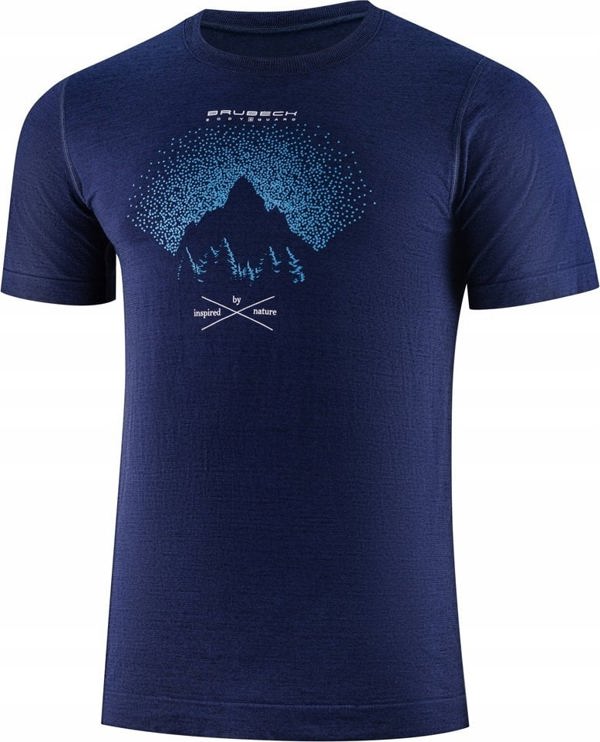 Brubeck SS1265M Ανδρικό μπλουζάκι με κοντό μανίκι OUTDOOR WOOL PRO σκούρο μπλε M - ΒΟΥΝΑ 12