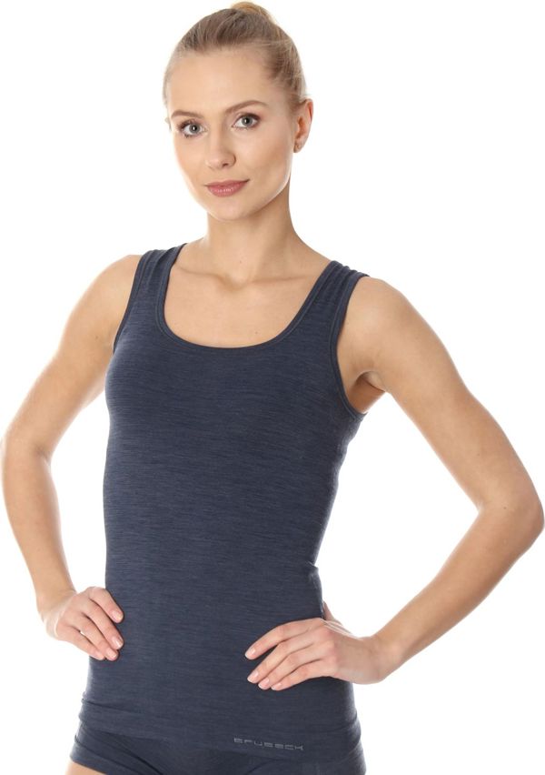 Brubeck Γυναικεία Αμάνικη Μπλούζα COMFORT WOOL από Μαλλί Μερίνο, Σκούρο Τζιν, S
