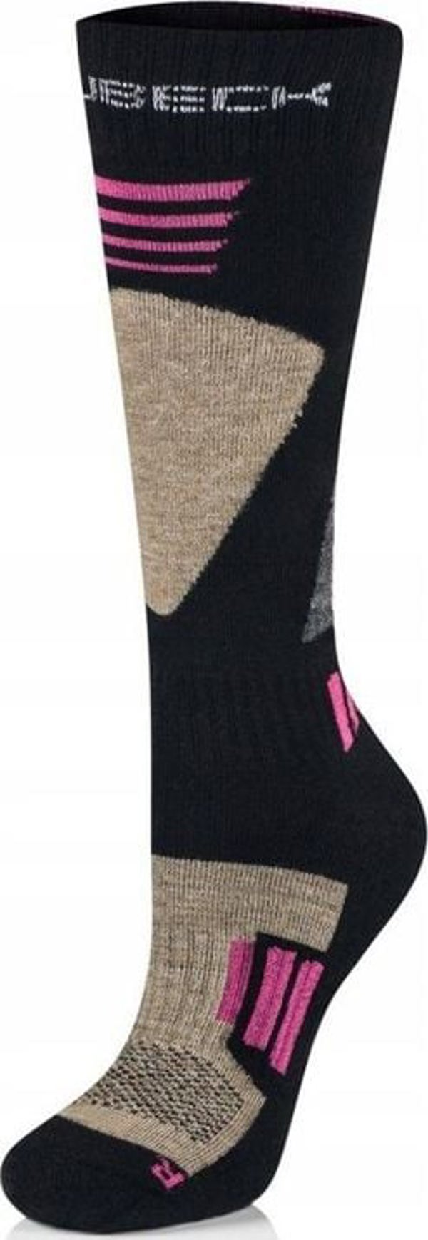 Κάλτσες γυναικείες Brubeck BSK001/W Ski Force μαύρο/ροζ M/39-41