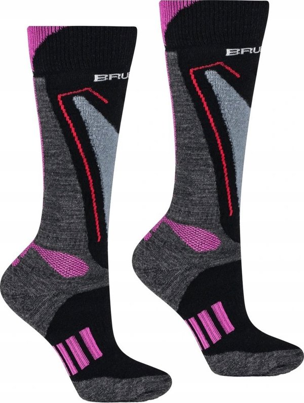 Κάλτσες γυναικείες Brubeck BSN002/W Snow Force Light γκρι/ροζ M/39-41