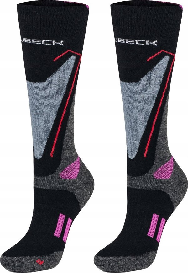 Κάλτσες γυναικείες Brubeck BSN002/W Snow Force Light γκρι/ροζ M/39-41