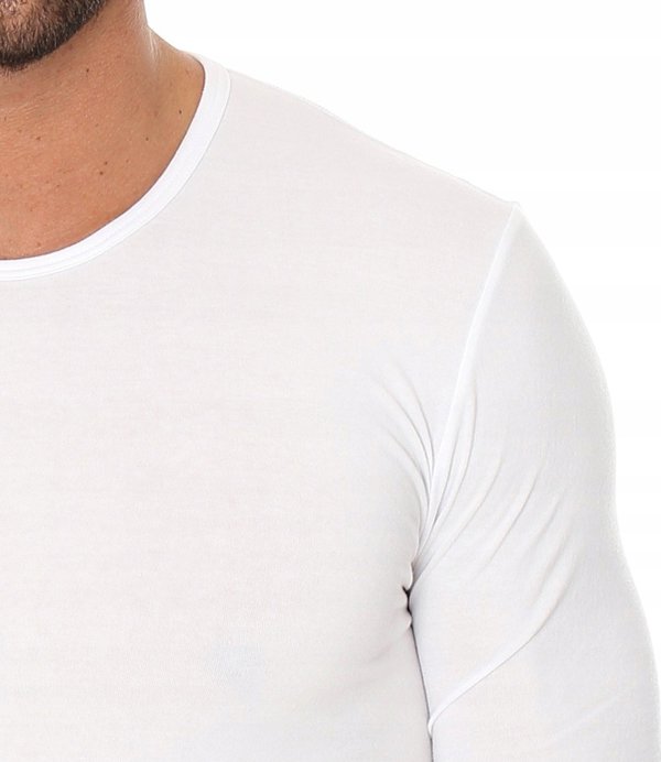 Brubeck LS01120A Ανδρικό μπλουζάκι με μακρύ μανίκι λευκό XXL