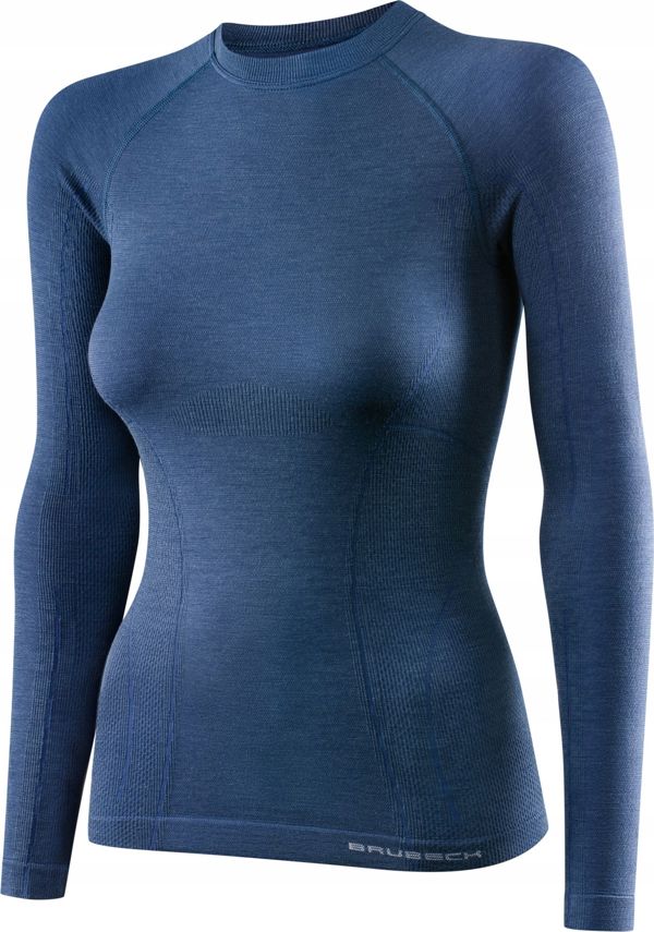Brubeck LS12810 Γυναικεία μπλούζα με μακρύ μανίκι ACTIVE WOOL τζιν L