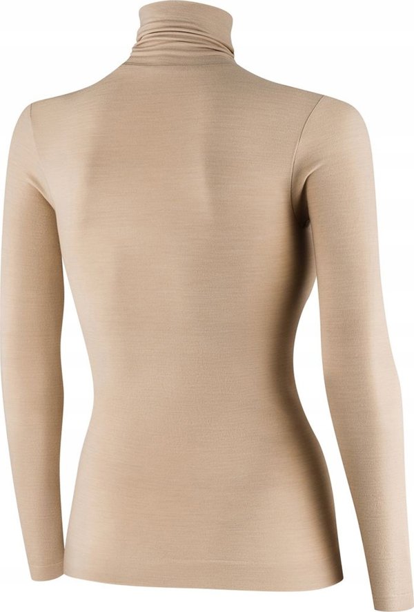 Μπλούζα γυναικεία με ζιβάγκο Brubeck LS1627W COMFORT MERINO μπεζ S