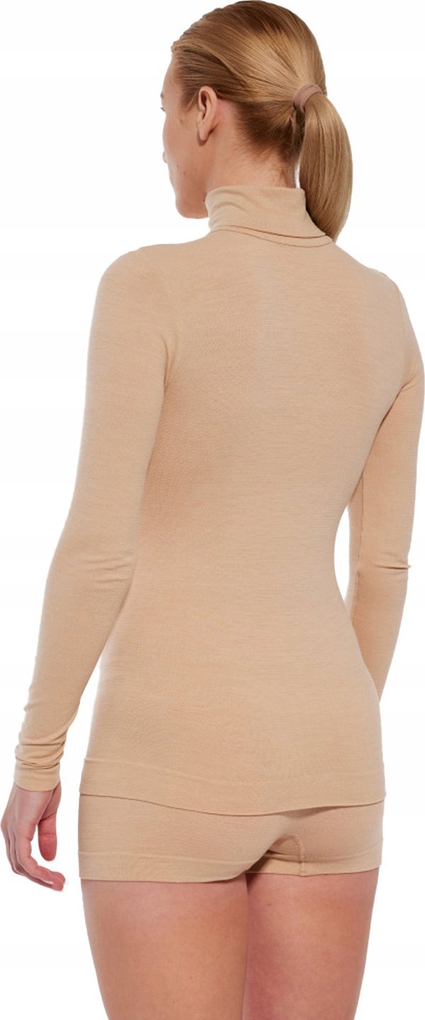 Μπλούζα γυναικεία με ζιβάγκο Brubeck LS1627W COMFORT MERINO μπεζ S