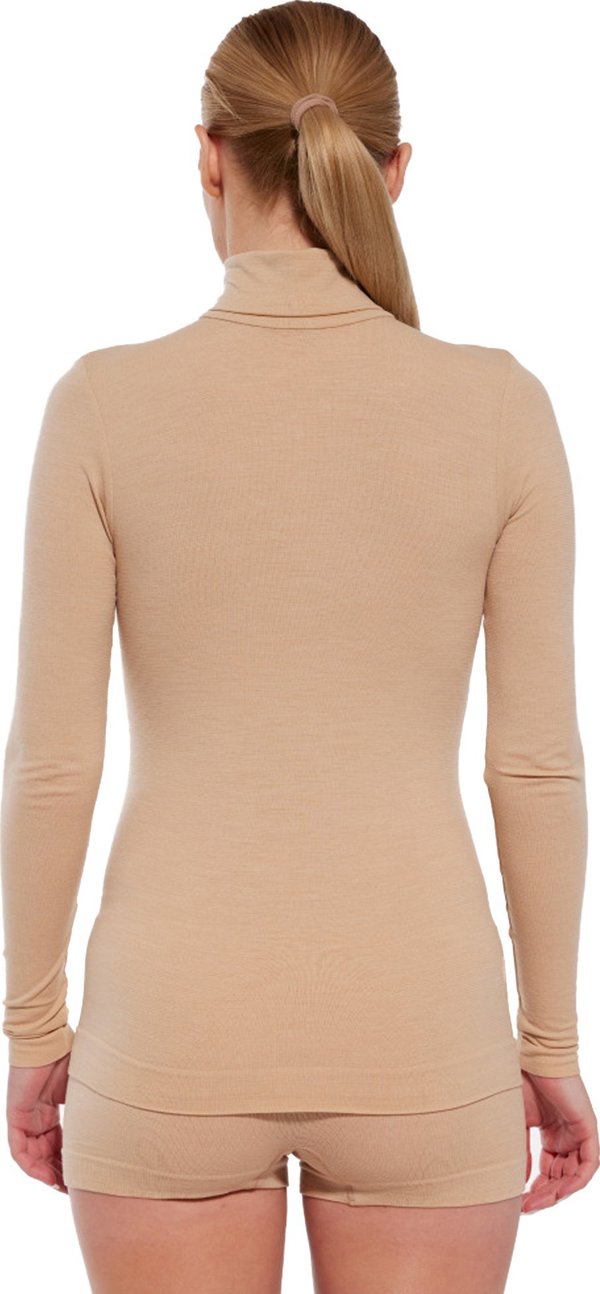 Μπλούζα γυναικεία με ζιβάγκο Brubeck LS1627W COMFORT MERINO μπεζ S