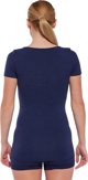 Brubeck SS1398W Γυναικείο μπλουζάκι με κοντό μανίκι COMFORT MERINO μπλε XL