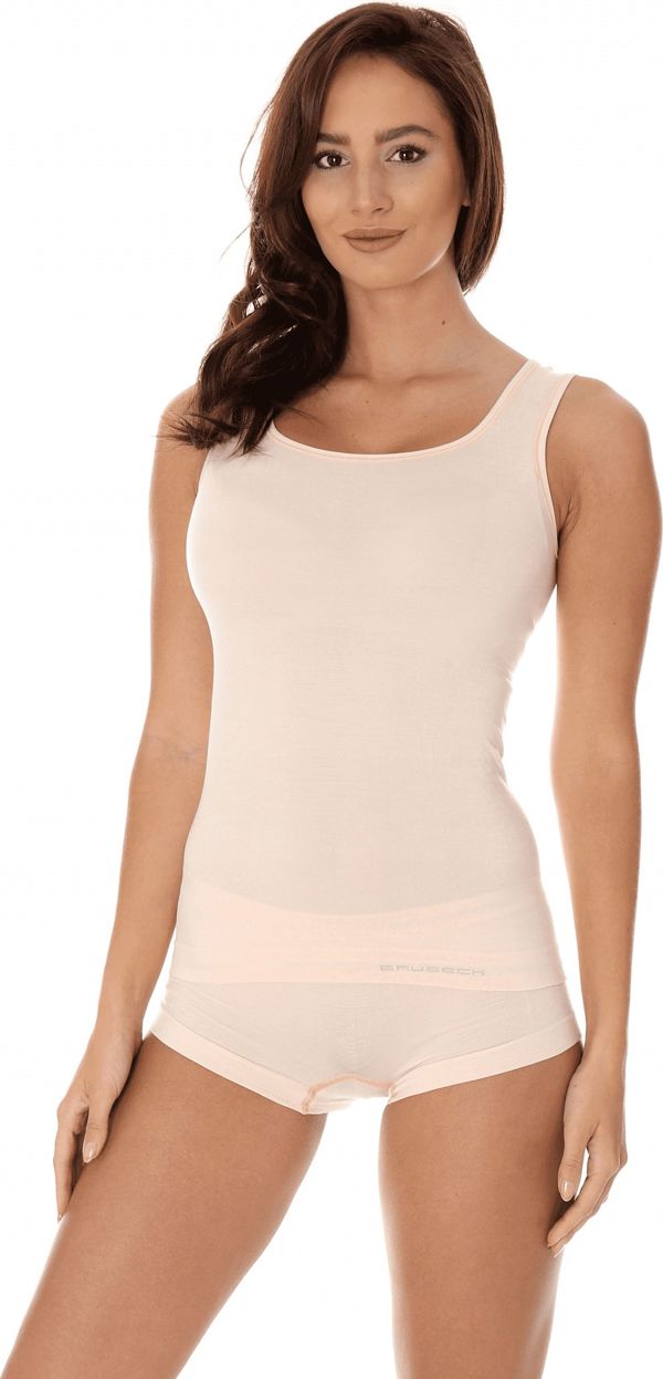 Brubeck COMFORT WOOL Γυναικείο Αμάνικο T-shirt Θερμορυθμιζόμενο Nude L