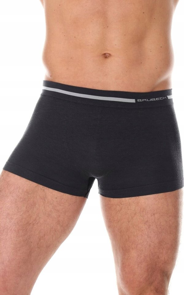 Ανδρικά μποξεράκια Brubeck BX10430 COMFORT WOOL σκούρο γκρι S