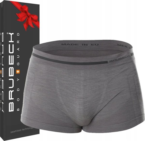 Ανδρικά μποξεράκια Brubeck BX10430 COMFORT WOOL σκούρο γκρι S