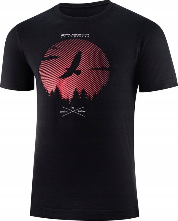 Brubeck SS1265M Ανδρικό Μπλουζάκι με Κοντό Μανίκι OUTDOOR WOOL PRO Μαύρο S - ORZEL 1