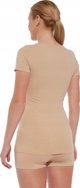Brubeck SS1398W Γυναικεία μπλούζα με κοντό μανίκι COMFORT MERINO μπεζ S
