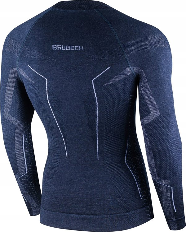 Brubeck LS1666M Ανδρική μπλούζα EXTREME MERINO μπλε S