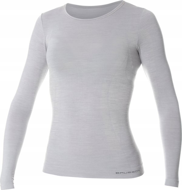 Brubeck LS11610 Γυναικεία μπλούζα με μακρύ μανίκι COMFORT WOOL γκρι S