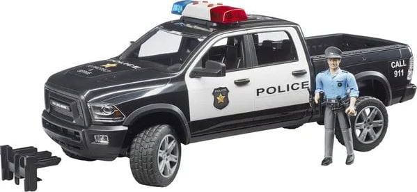 Bruder RAM 2500 Αστυνομικό Pickup Φορτηγό με Φιγούρα 02505, Κλίμακα 1:16