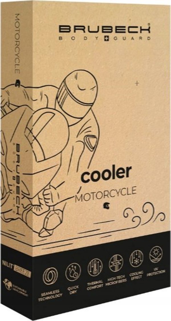 Brubeck LS1654M Ανδρική μπλούζα COOLER μαύρο XL