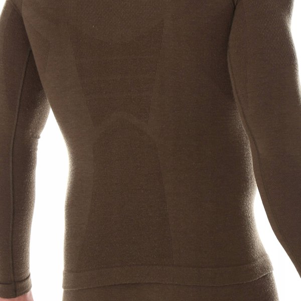 Brubeck LS14200 Ανδρική μπλούζα RANGER WOOL χακί M