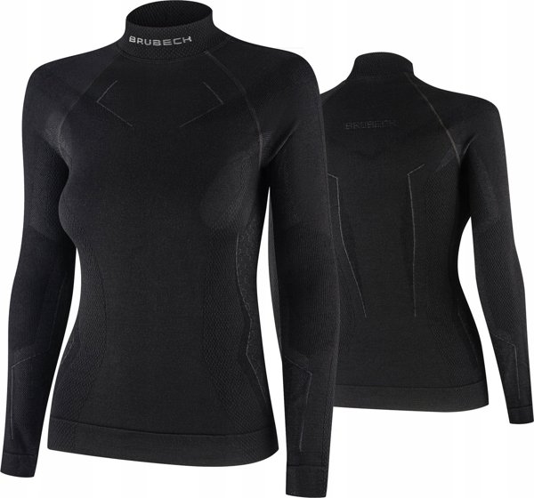 Brubeck LS1665W Γυναικεία μπλούζα EXTREME MERINO μαύρο XL
