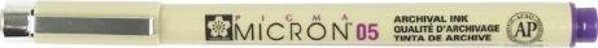 Bruynzeel Sakura Pigma Micron Fineliner 05, Πένα Σχεδίου 0.45mm, Μωβ
