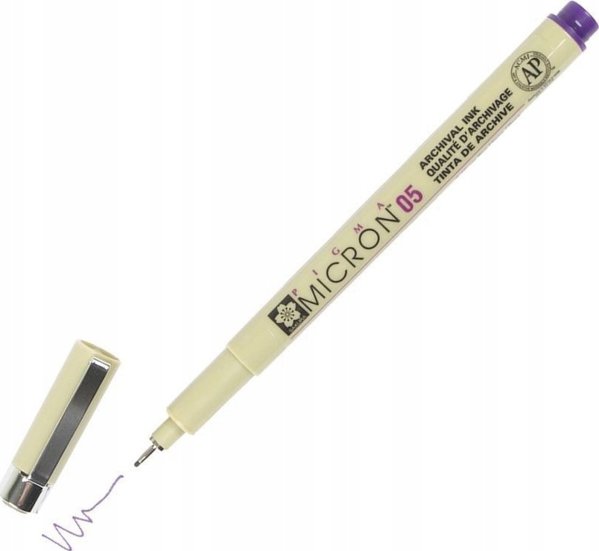 Bruynzeel Sakura Pigma Micron Fineliner 05, Πένα Σχεδίου 0.45mm, Μωβ