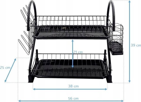 Στεγνωτήριο πιάτων 2 επιπέδων Brunbeste 56 X 25 X 39 CM BRUNBESTE BB-3407 14392963 5906716934071