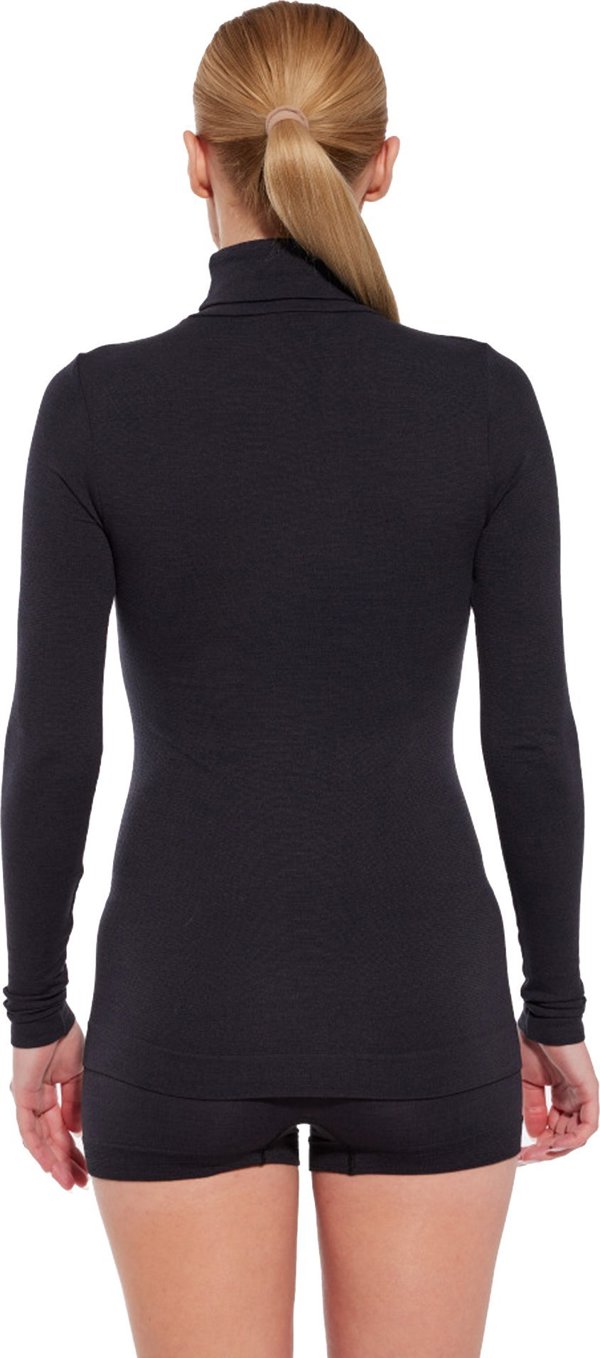 Μπλούζα Brubeck LS1627W γυναικεία με ζιβάγκο COMFORT MERINO μαύρο L
