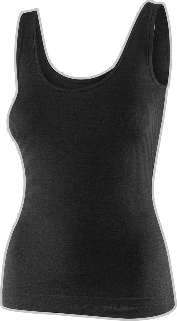 Brubeck TA1059W Γυναικείο αμάνικο μπλουζάκι COMFORT MERINO μαύρο M