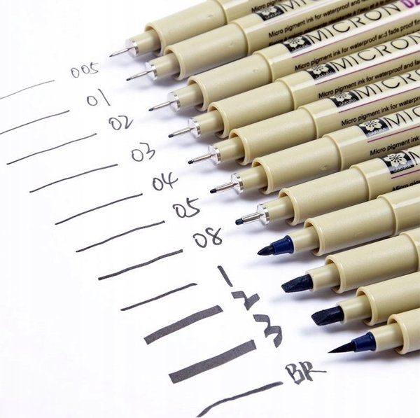 Bruynzeel Sakura Pigma Micron 08 Μαρκαδόρος Σχεδίου 0.5mm Μαύρο